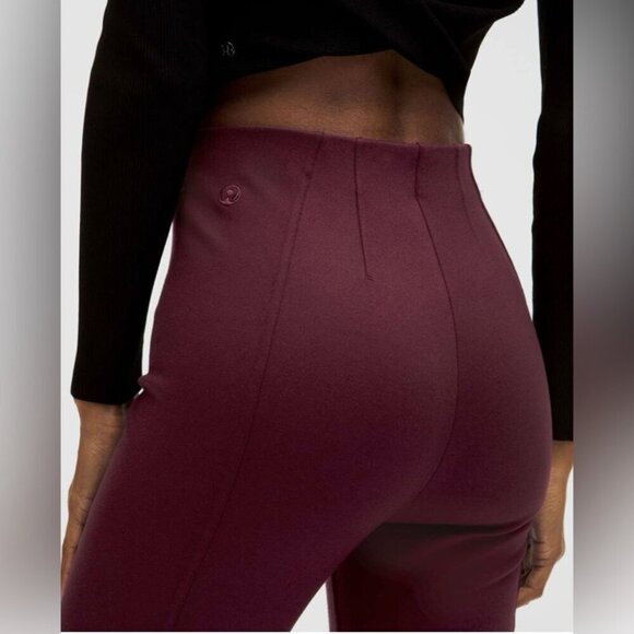Lululemon Stretch Knit High-Rise Pull-On Pant - Red Women's Size Small - Picture 4 of 15